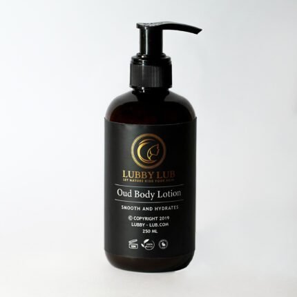 Oud Luxury Collection body lotion is like no other you have tried. This unique blend which suits both men and women of high quality ingredients provides nourishing moisture through out the day. Infused with Oud oils and Coconut butter, it will hydrate your skin for 24 hours – giving you soft, smooth & fragrant skin all day long. How To apply: nourishes your skin with its silky texture while leaving it deliciously scented. Massage on after showering or anytime you desire . Main Ingredients: Cocos Nucifera (Coconut) Oil., Argania spinosa kernel oil(argan oil), Distilled water, eco geogrid, blend of oud oils, Lubby Lub